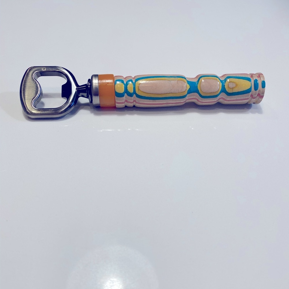 Beer Bottle Opener Rainbow Wood
